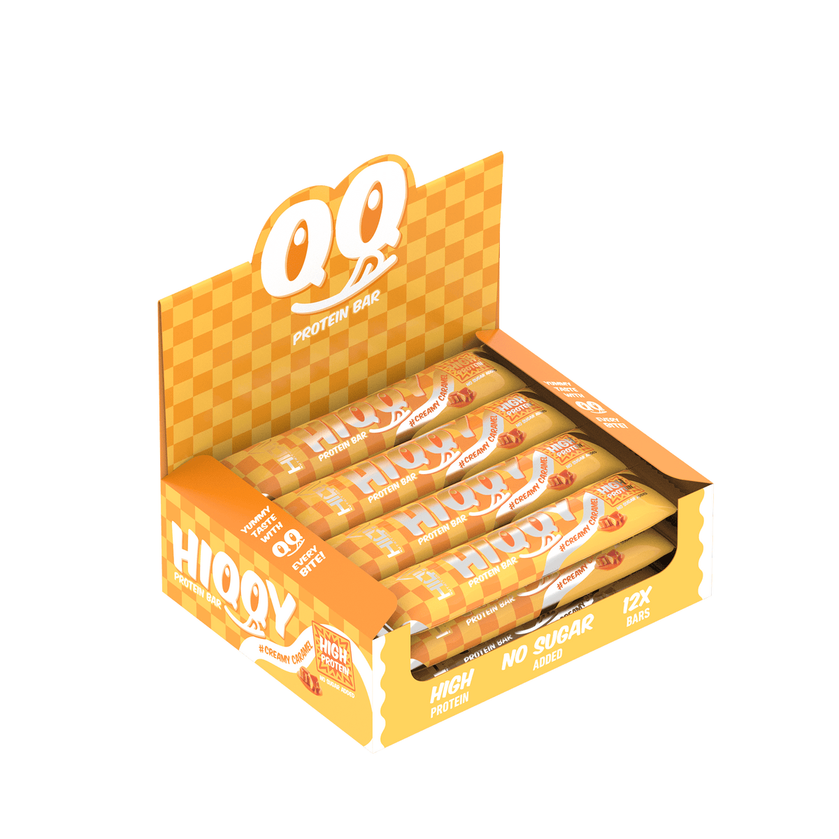 HIQQY Protein Bar – 16q protein, şəkərsiz formula ilə əzələ inkişafı, enerji və şokolad örtüklü sağlam diyet qəlyanaltı.