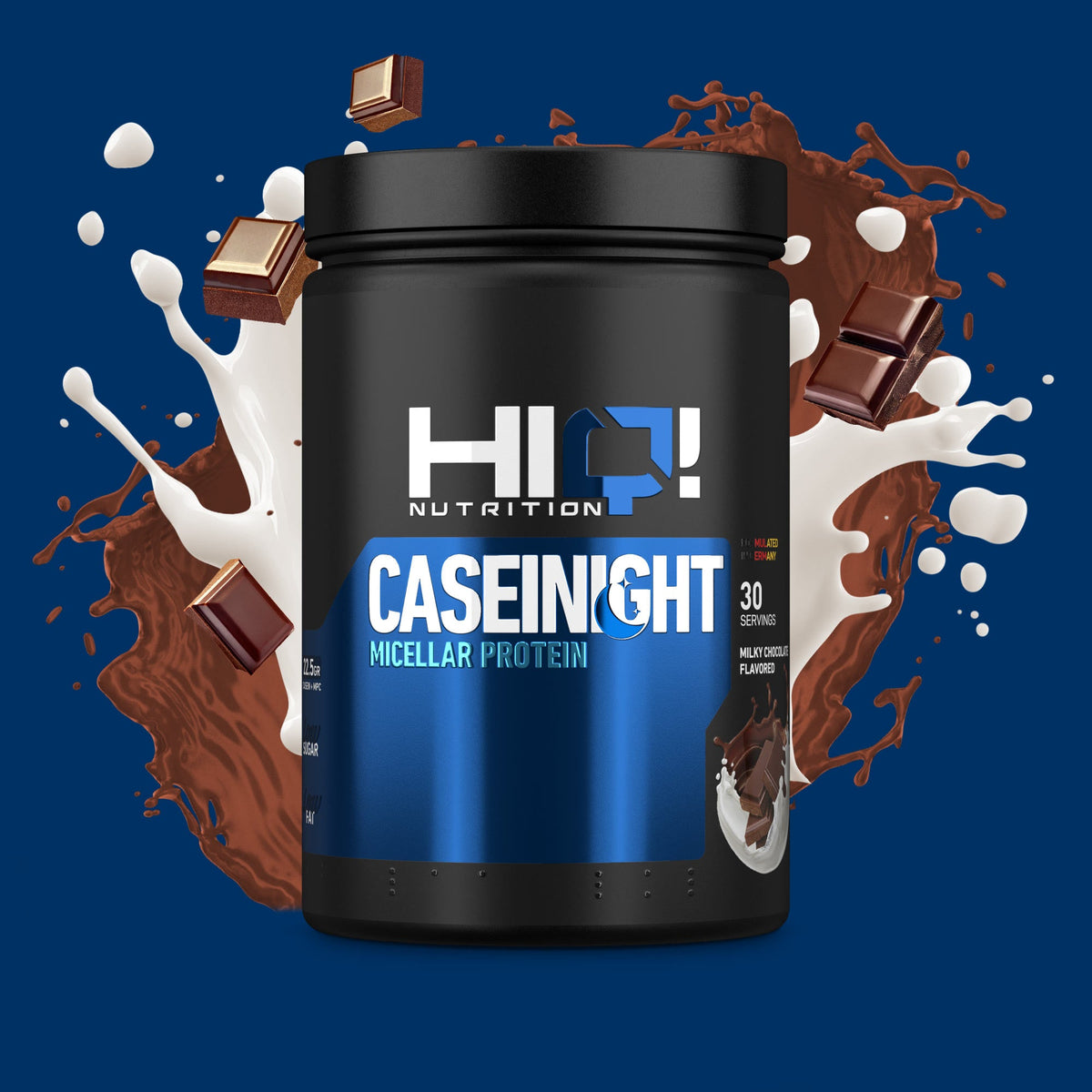 HIQ Caseinight – 22.5q kazein və MPC ilə əzələ bərpası, uzun toxluq, performans artımı və diyet üçün ideal dəstək.