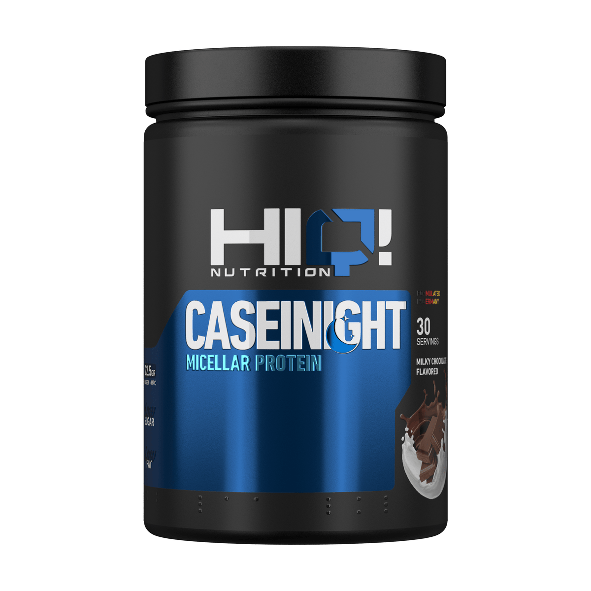 HIQ Caseinight – 22.5q kazein və MPC ilə əzələ bərpası, uzun toxluq, performans artımı və diyet üçün ideal dəstək.