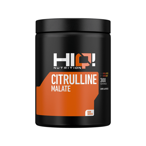 HIQ Citrulline Malate – qan axınını artırır, əzələyə oksigen və qida daşıyır, yorğunluğu gecikdirir, pump və bərpa təsirini gücləndirir.