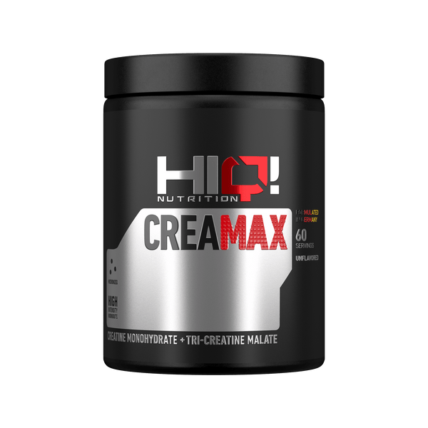 HIQ Creamax – 5q kreatin monohidrat və Tri-Creatine Malate ilə sürətli sorulma, enerji, dözümlülük və əzələ inkişafı dəstəyi.