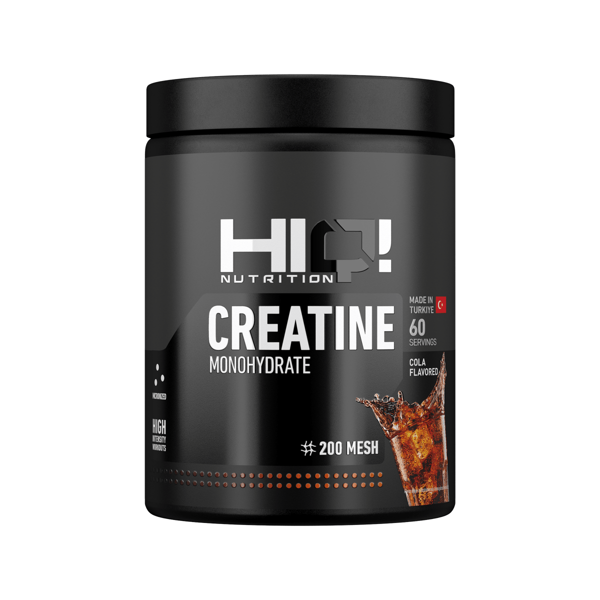 HIQ Creatine – 200 Mesh mikronizə kreatin ilə sürətli sorulma, enerji artımı və əzələ performansı dəstəyi.