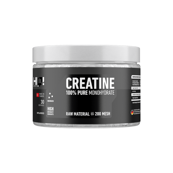 HIQ Creatine – %100 saf 200 Mesh mikronizə kreatinlə sürətli sorulma, enerji və performans; məşq və yarış sonrası bərpa dəstəyi.