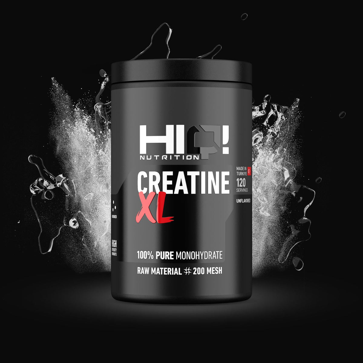HIQ Creatine XL – %100 saf 200 Mesh mikronizə kreatinlə sürətli sorulma, enerji və performans; məşq və yarış sonrası bərpa dəstəyi.
