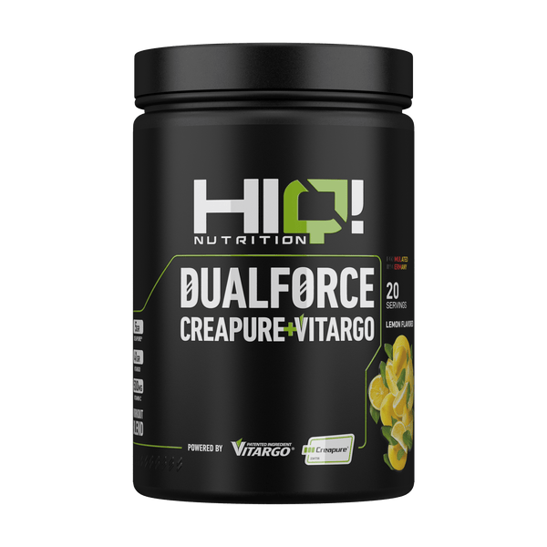 HIQ Dualforce – Creapure® kreatin və Vitargo® ilə güc, dözümlülük, enerji; C vitamini ilə immunitet və performans dəstəyi.