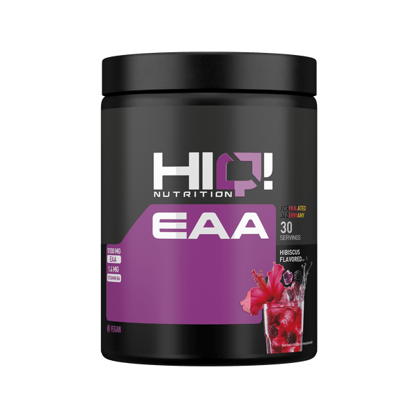 HIQ EAA Clear – 8 əsas amin turşusu və B6 ilə əzələ bərpası, inkişaf, performans, toparlanma və protein metabolizması dəstəyi.