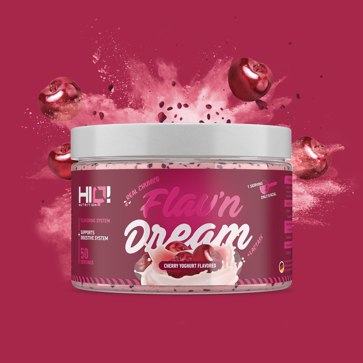 HIQ Flav’n Dream – yalnız 8 kalori; inulinlə həzm dəstəyi, istiliyədavamlı aroma ilə diyet yemək və içkilər üçün ideal.