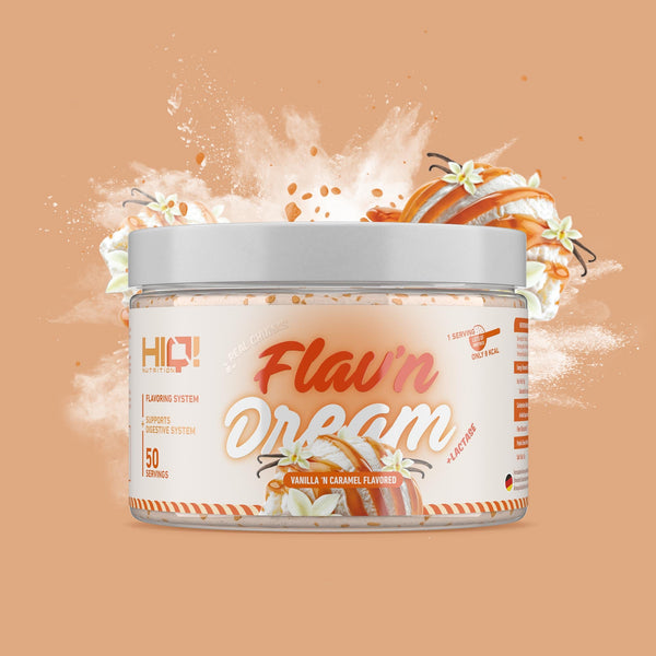 HIQ Flav’n Dream – yalnız 8 kalori; inulinlə həzm dəstəyi, istiliyədavamlı aroma ilə diyet yemək və içkilər üçün ideal.