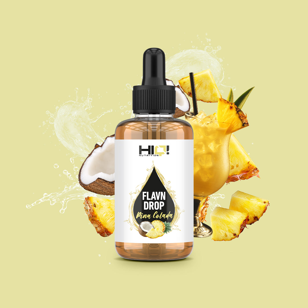 HIQ Flavor Drops – kalorisiz, keyfiyyətli aromalarla yoqurt, yulaf, qəhvəyə dad qatır; diyet və gündəlik istifadə üçün ideal.