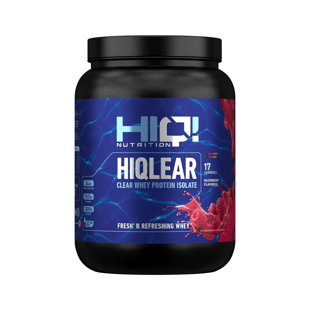 HIQ HIQLEAR – yağsız, şəkərsiz, laktozsuz; meyvə şirəsi dadında protein, əzələ inkişafı və məşq sonrası bərpa üçün ideal.