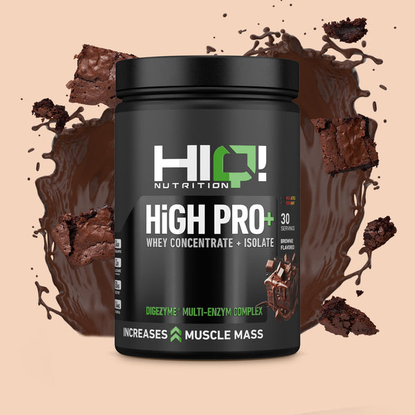 HIQ High Pro+ – WPC80, WPI90, L-Glutamin, Digezyme® və B6 ilə əzələ inkişafı, protein metabolizması dəstəyi; şəkərsiz protein.