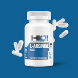 HIQ L-Arginine Base – 2600mq saf L-arjininlə nitrik oksid artımı, qan axını və əzələyə oksigen, qida daşınmasının gücləndirilməsi.