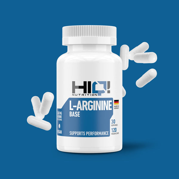 HIQ L-Arginine Base – 2600mq saf L-arjininlə nitrik oksid artımı, qan axını və əzələyə oksigen, qida daşınmasının gücləndirilməsi.