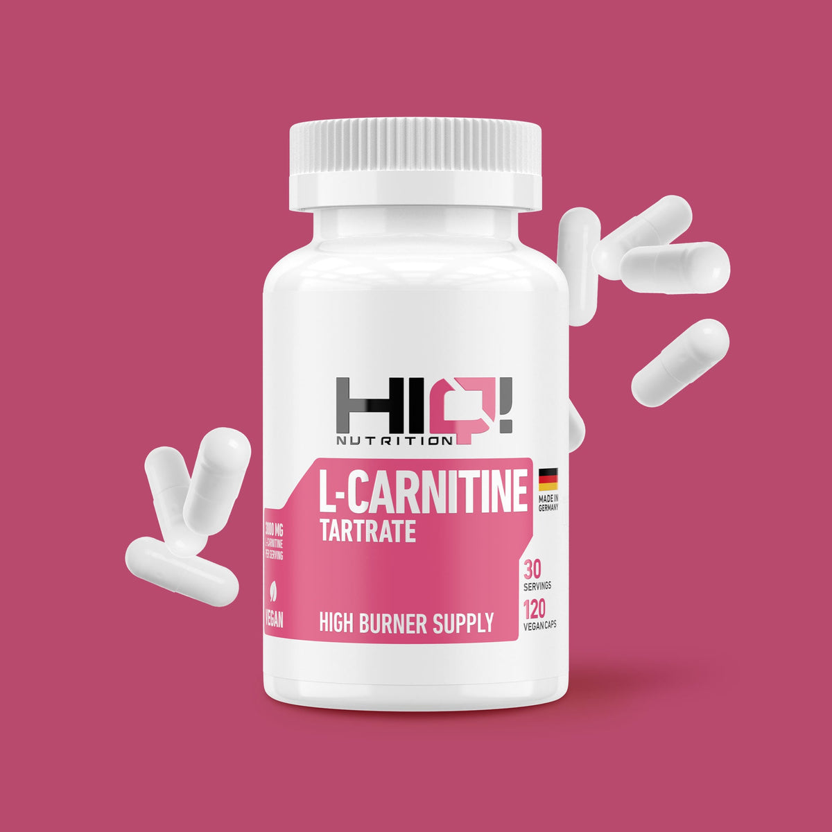 HIQ L-Carnitine Tartrate – 750mq Carnipure™ ilə yağ yandırma, enerji istehsalı, performans və dözümlülük dəstəyi.