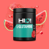 HIQ L-Glutamin Watermelon – qlutamin ehtiyatını yeniləyir, əzələ bərpası, bağırsaq və immunitet dəstəyi; dadlı qarpız aromalı.