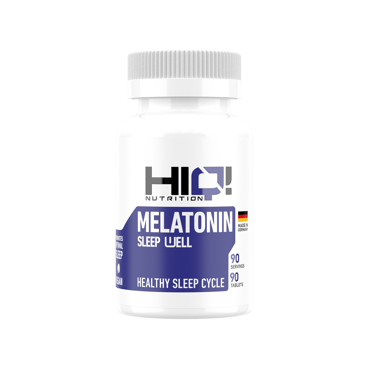 HIQ Melatonin – yuxuya getməni asanlaşdırır, yuxu keyfiyyətini artırır; bioloji saatı tənzimləyir, stress və diyet yuxu dəstəyi.