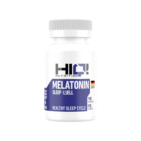 HIQ Melatonin – yuxuya getməni asanlaşdırır, yuxu keyfiyyətini artırır; bioloji saatı tənzimləyir, stress və diyet yuxu dəstəyi.