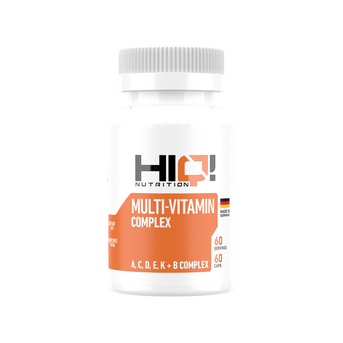 HIQ Multi-Vitamin Kompleksi – 13 vitaminlə immunitet, sümük, enerji, sinir sistemi dəstəyi; gündəlik ehtiyac bir kapsulda.