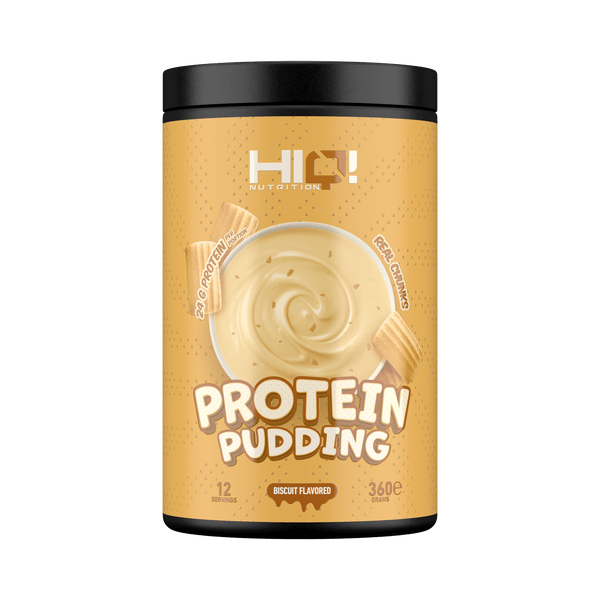 HIQ Protein Pudding – 24q süd proteini ilə əzələ inkişafı; şəkərsiz, az yağlı, dadlı və idmançılar üçün ideal desert alternativi.
