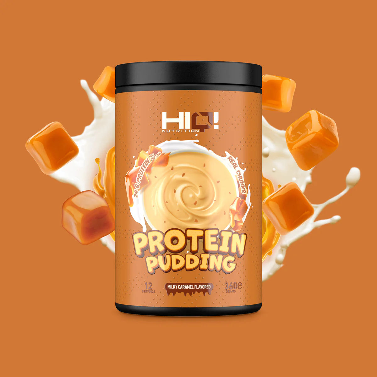HIQ Protein Pudding – 24q süd proteini ilə əzələ inkişafı; şəkərsiz, az yağlı, dadlı və idmançılar üçün ideal desert alternativi.