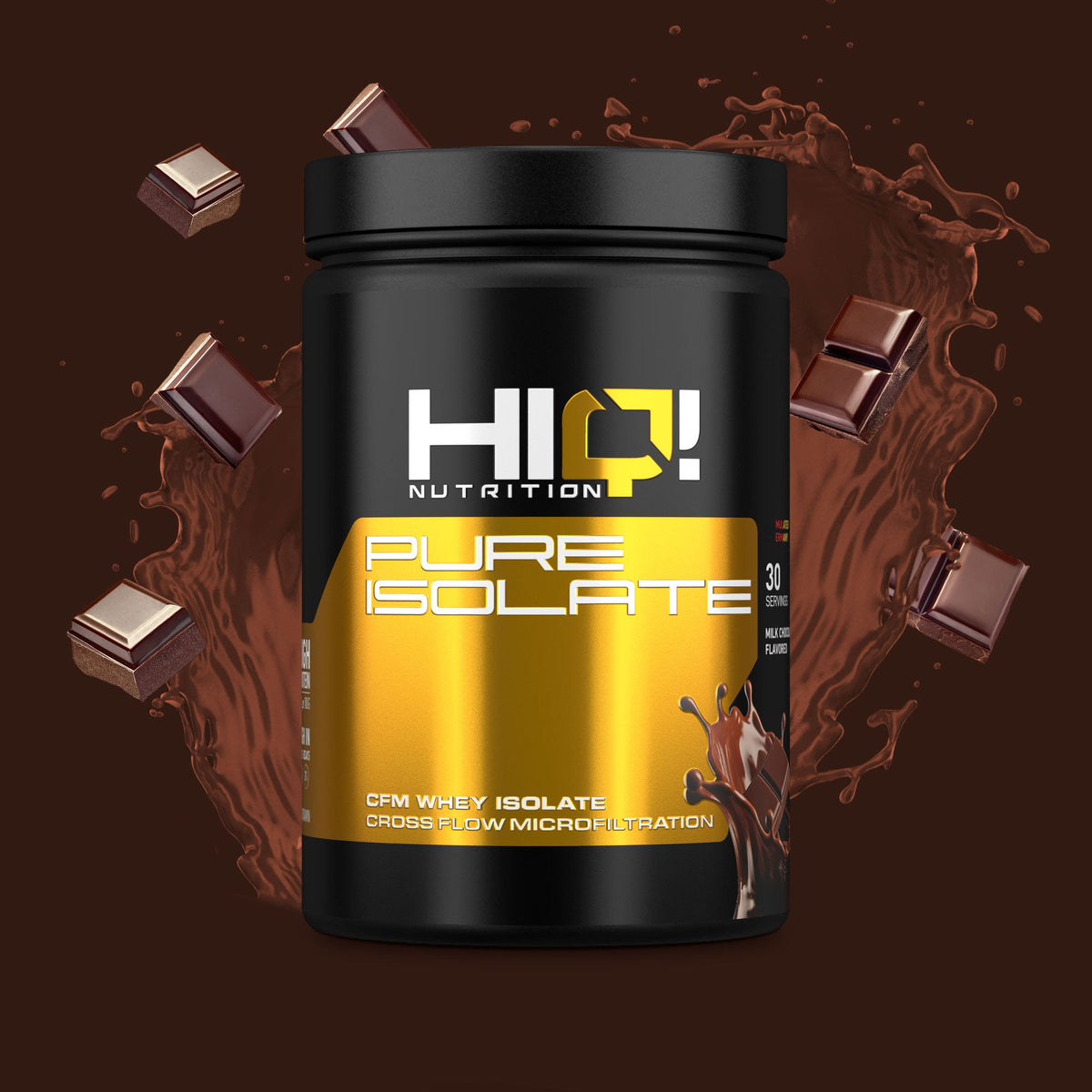 HIQ Pure Isolate – sürətli sorulan CFM İzolyat Whey, yüksək BCAA; az karbohidrat-yağ, yağsız əzələ artımı, şəkərsiz protein.