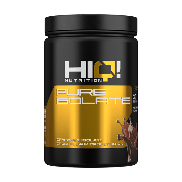 HIQ Pure Isolate – sürətli sorulan CFM İzolyat Whey, yüksək BCAA; az karbohidrat-yağ, yağsız əzələ artımı, şəkərsiz protein.