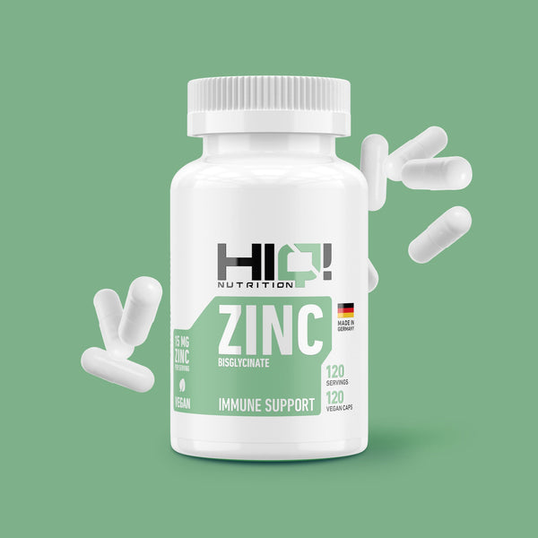 HIQ Sink Kapsul – 15mq sinklə immunitet, metabolizma, protein sintezi, hormonal balans, əzələ inkişafı və yağ yandırma dəstəyi.