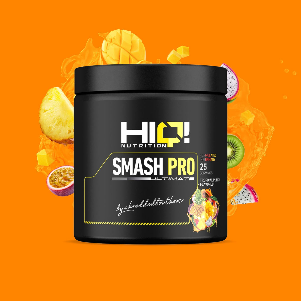 HIQ Smash Pro – beta-alanin, arjinin AKG, L-sitrülin, B6 ilə enerji, yorğunluq azalması, qan axını və intensiv məşq performansı.