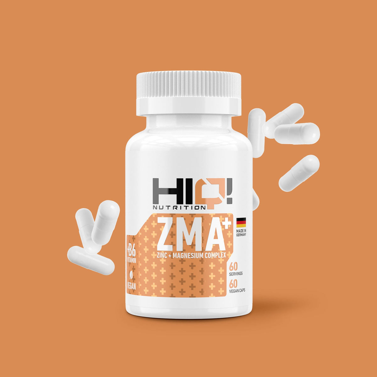 HIQ ZMA + B6 – maqnezium, sink və B6 vitamini ilə əzələ bərpası, yuxu keyfiyyəti və təbii testosteron dəstəyi.